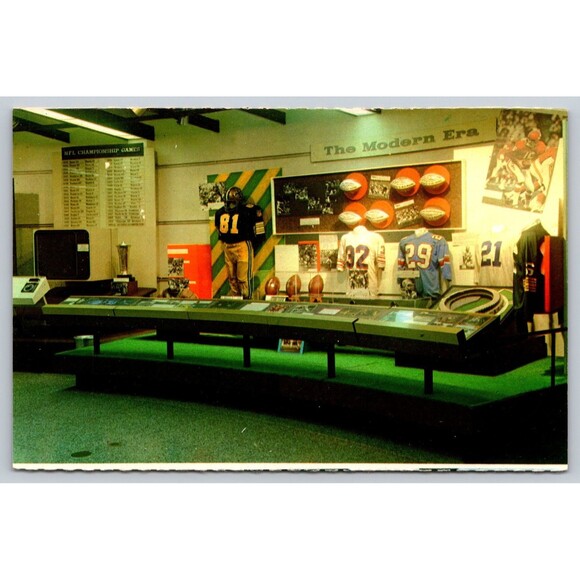 Postcard Ohio Canton Pro Football Hall of Fame Modern Era Achievements c1970s OH - Picture 1 of 2